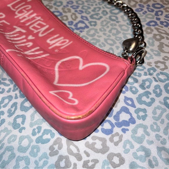 Vintage Pink Juicy Couture Purse Shoulder Bag Handbag Y2K - Lighten Up Be Juicy - Picture 4 of 11